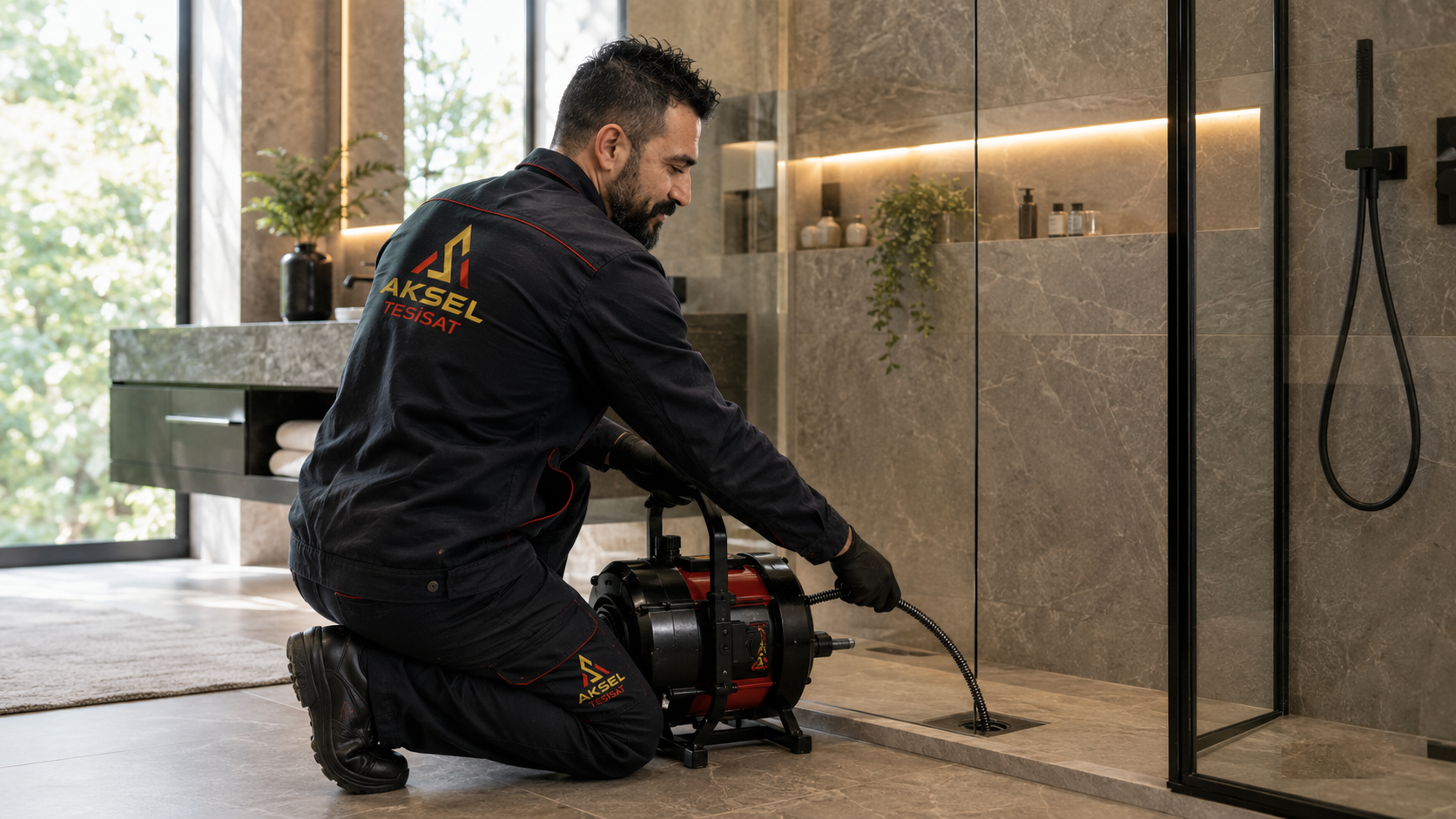 Lavabo gider sistemini kontrol eden tesisat uzmanı